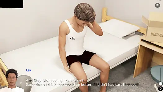 Мачеха отправляет видео сосания члена пасыну - заклинание Netorare #5 геймплей