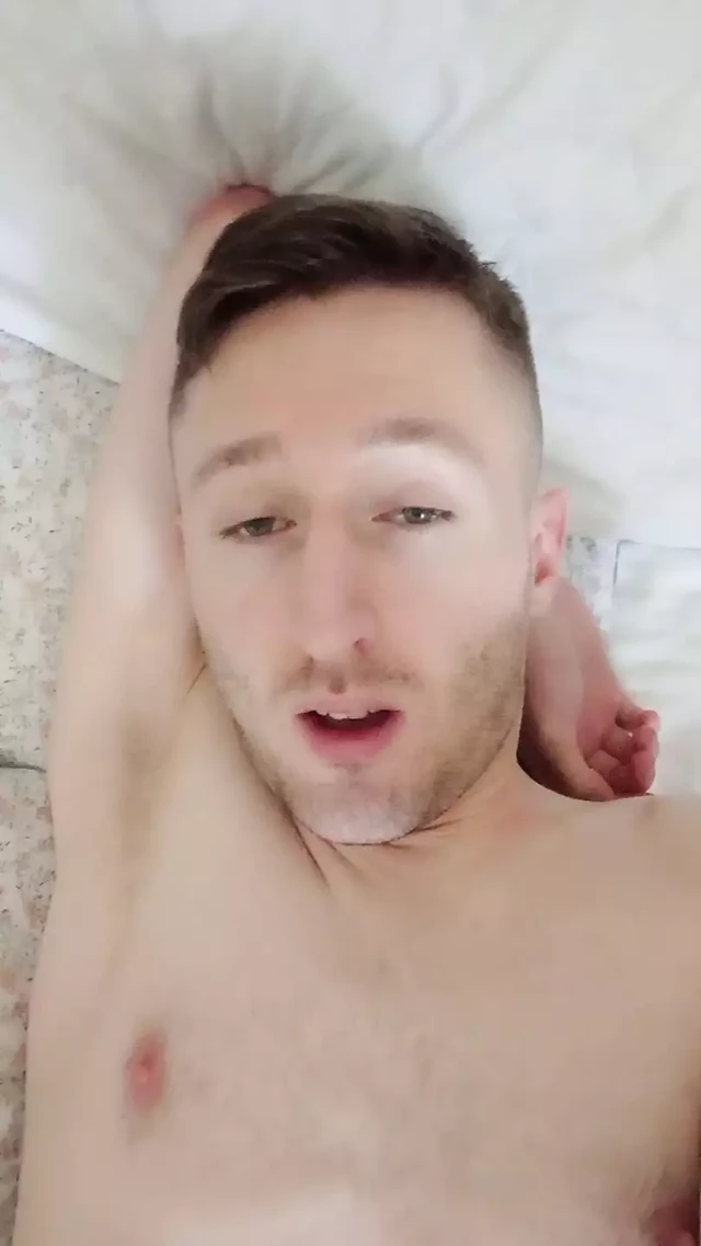 White twink Eric Arkona solo feet cock anal butt plug play