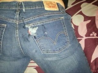 Porra no jeans da esposa