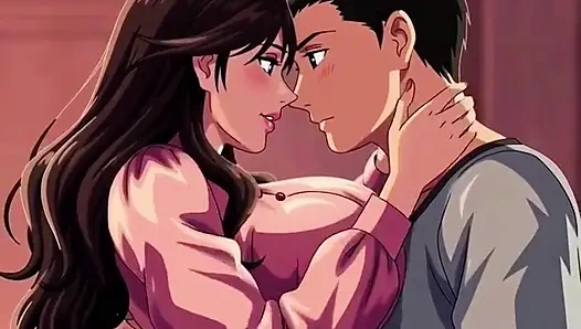 Stepmother teach inexperienced stepson how to fuck