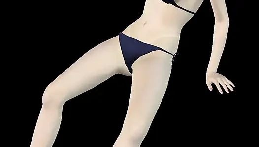 Animated 3D Porn - Very Beautiful Girl Masturbating with Banana Till Orgasm