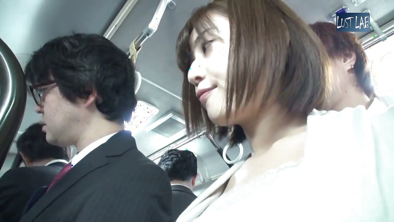 Crowded Bus Thrill. Husband Nearby, Tight Skirt Wife Feels a Bold Press and Quietly Guides It Closer in Risky Heat. - Part1