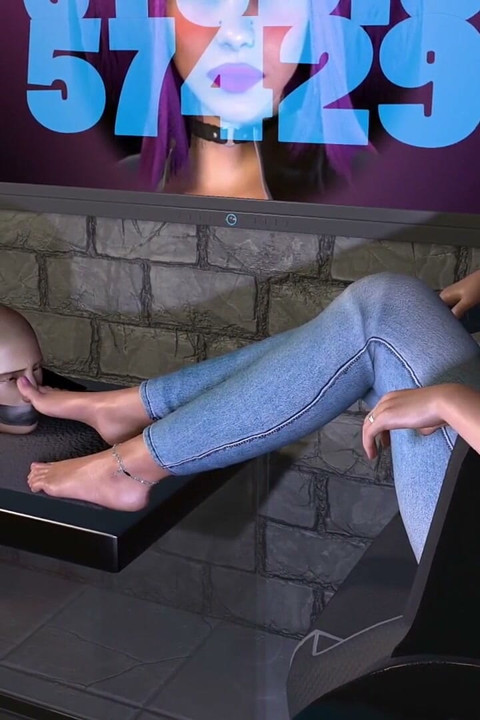 The Foot Smelling Cock Milking Box, Automated Stroking Femdom