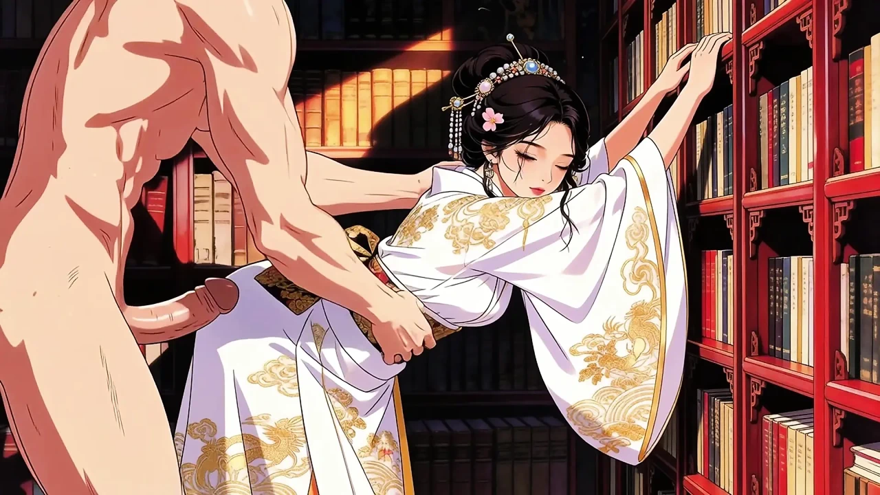 日本明和风格，美丽的年轻女人，精致的绘画风格。希望你喜欢。第一集，AI 生成