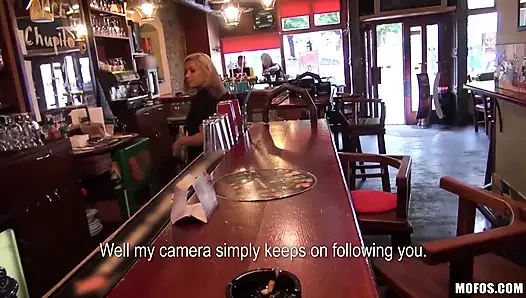 Public Pickups - Amateur Small Tit Baremaid Rihanna Samuel Takes Big Cock for Cash