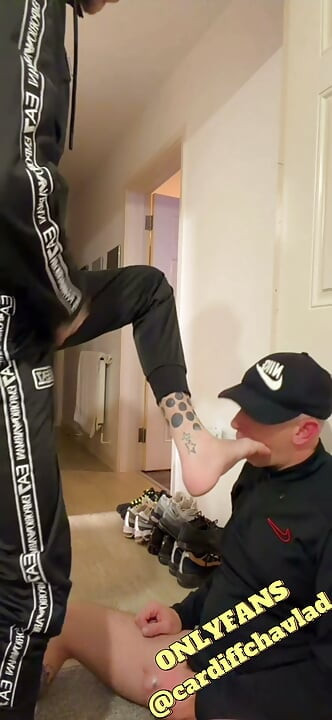 Dominant chav owns sub boys arse