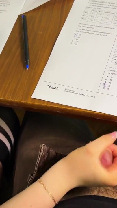 HIGH SCHOOLGIRL at EXAM Jerking him Off under the Table for Right Answers | Clip 2