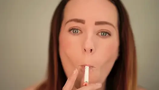 Close up Smoking - Sexy Lip & Smoke Tease
