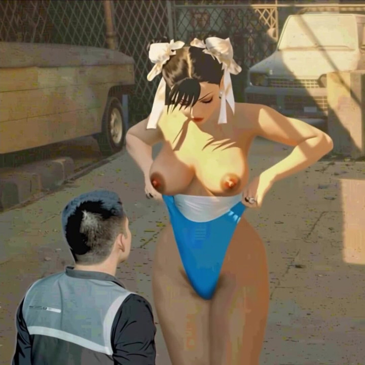 Com tesão, Chun Li quer sua buceta lambida