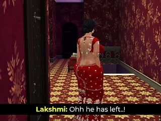 Тетушка Lakshmi - часть 1, часть 8 - грудастую милфу дези шантажировал извращенный незнакомец - wickedwhims