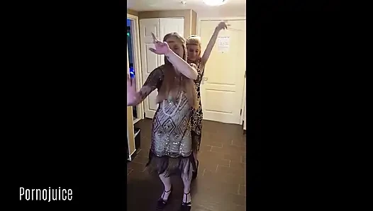 Flappers lesbian seksi dibintangi oleh xtrarenee dan dawn layla