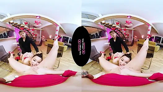 Wir feiern das chinesische neue jahr mit einem wilden dreier - VR