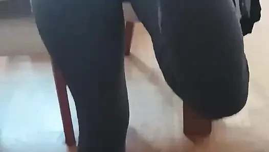 Real Homemade Wife Workout and Sucking Big Cock on Her Knees Cum in Mouth