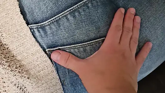 Close up Ass Massage and Pussy Fingering in Jeans