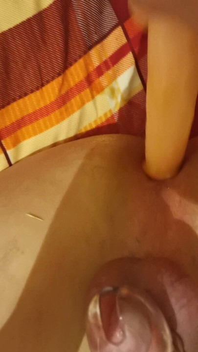 Caged Sissy gaping asshole