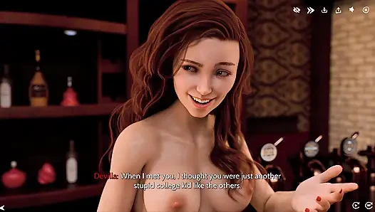 3D Devilla Pounded On Yoga Bar, Boobs Covered In Sperm For Lustful Finish