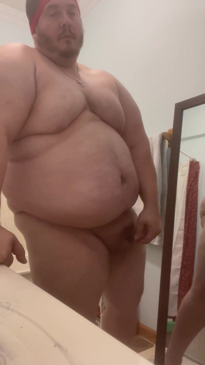 Very Fat Chub Bear With Very Fat Dick Spurts Thick Jizz | Clip 1