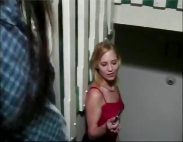 Hot Andrea Adams rides dude on office chair