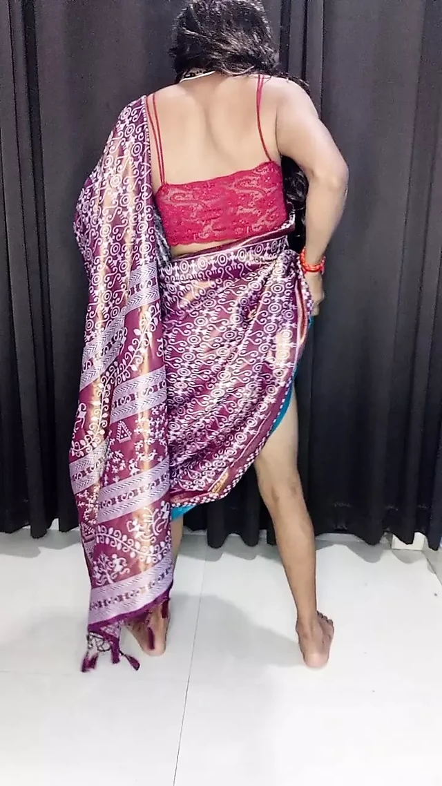 my sexy hot saree and bra panty