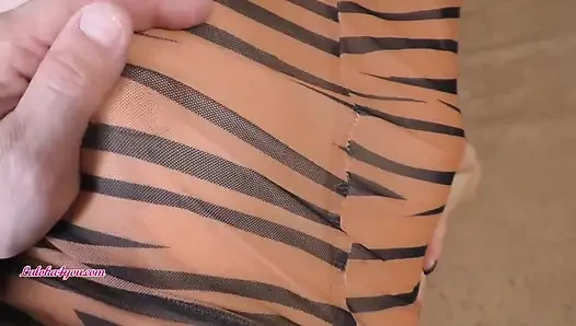 Slender girl gets fucked in her mouth and takes cum on her face