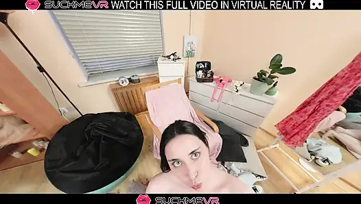 Big breasted brunette Remido enjoys her boyfriend's sexual activity in VR.