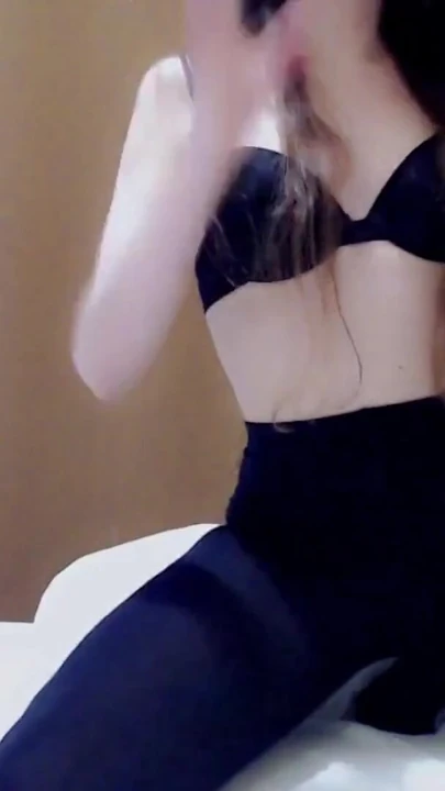 Captivating moment from "COMPILATION Brunette gives a long slobbery blowjob to a dildo in white stockings and black tights"
