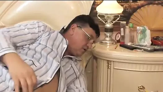 Caught jerking off by horny stepdaughter