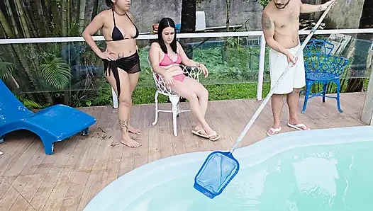Önce havuz temizlikçisinin kanıtlamadan gitmesine izin vermediler