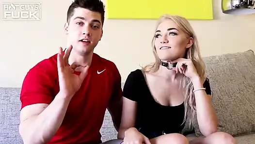 Bester college-fick! Winzige blondine mit riesigem schwanz, sportler