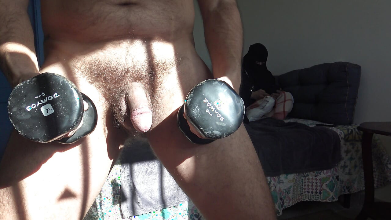 Ufaithful Arabic Stepmom Could Not Resist Touching His Big Hairy Cock