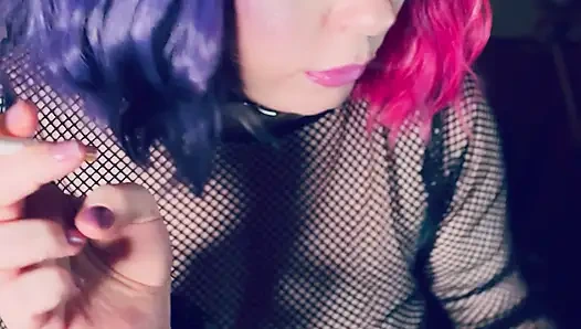 A Pretty In Pink Princess, Tina Snua, Chain Smokes 2 Cigarettes With Match Light Ups - Smoking Smoker