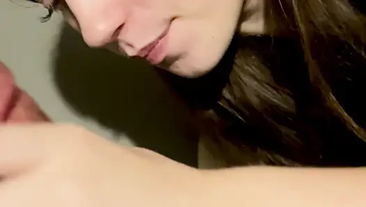 Sloppy wet blowjob from sluttt teen!!