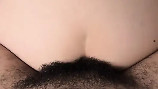Riding a big and hard cock in reverse cowgirl, he loves to see my heart shaped ass.