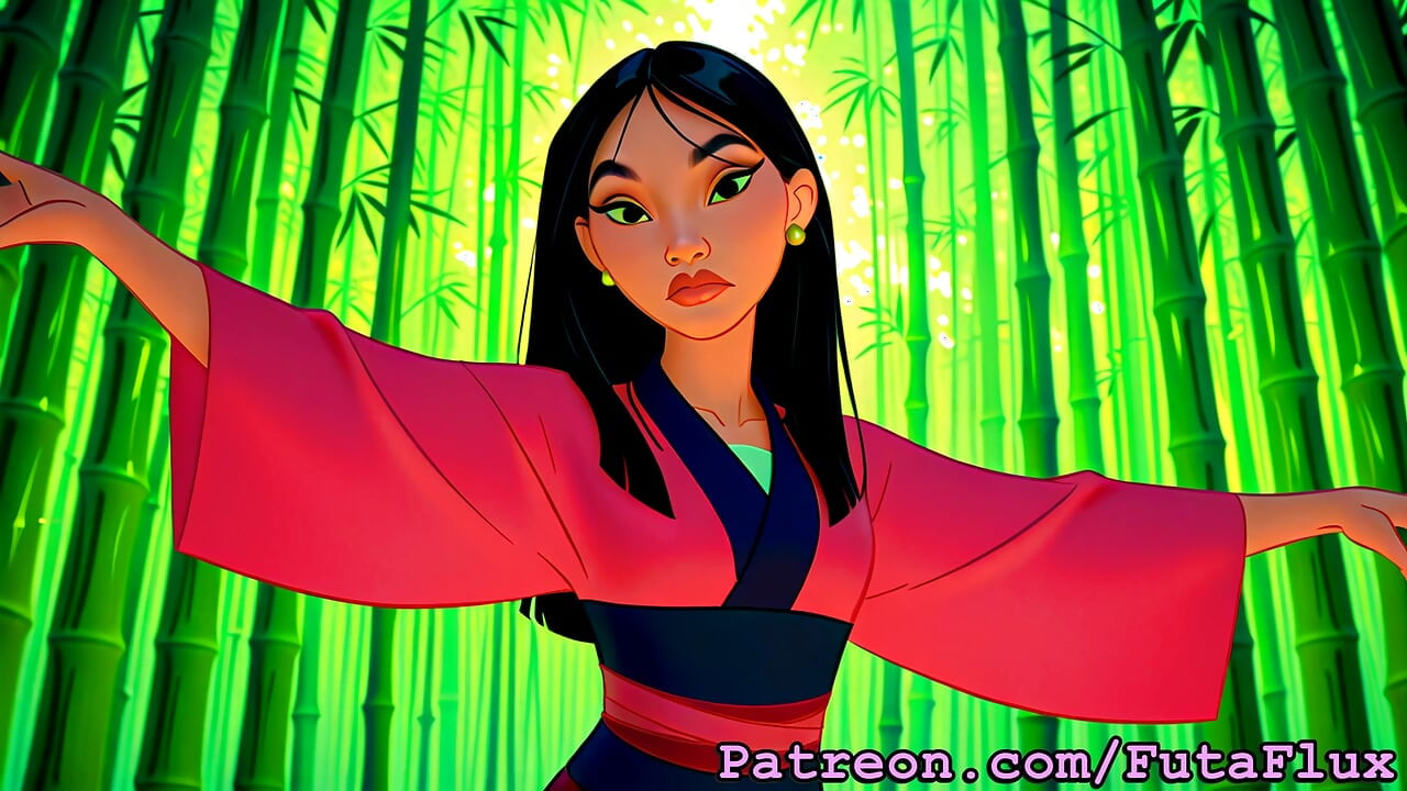 Futanari Mulan - masturberen, klaarkomen, zelfzuigend, meer!