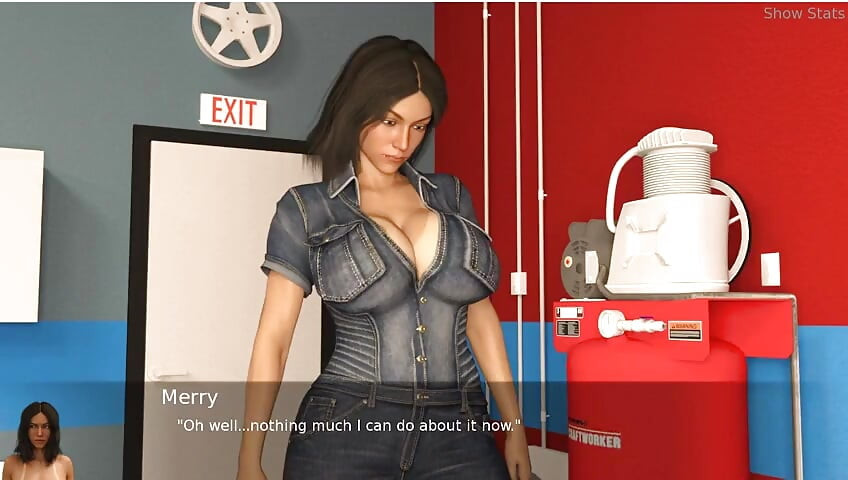 Project Hotwife - Gameplay - Roleplay - No Sex- Just Teasing - Merry Wearing Car Mechanic Dress and Teases Mechanic