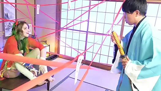 June Lovejoy Demon Slayer проигрывает Демону разврата с трахом и кримпаем!