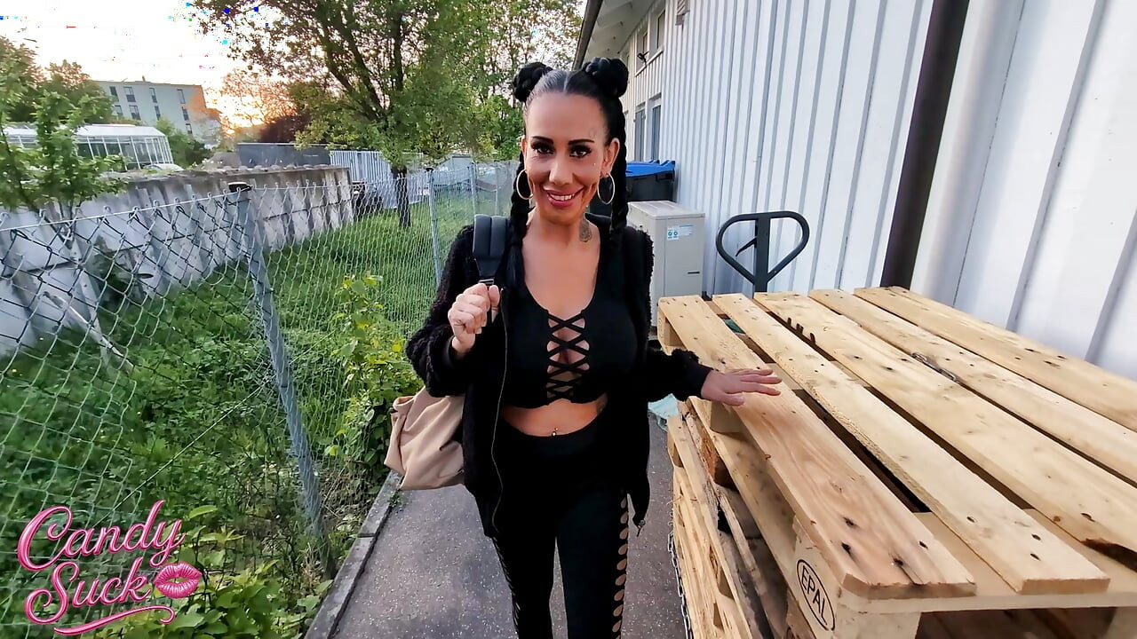 SLUT DOESN'T WANT A WARNING, SO SHE LETS THE BOSS FUCK HER CANDYSUCK