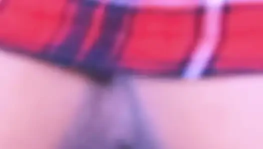 Jumping hard on his fat cock until he hits the uterus.