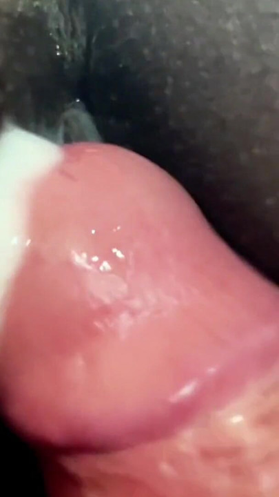 Rubbing my dick on my wife's beautiful black pussy while watching tv | Clip 3