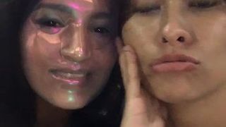 kelly cuesta with lesbian friend dancing