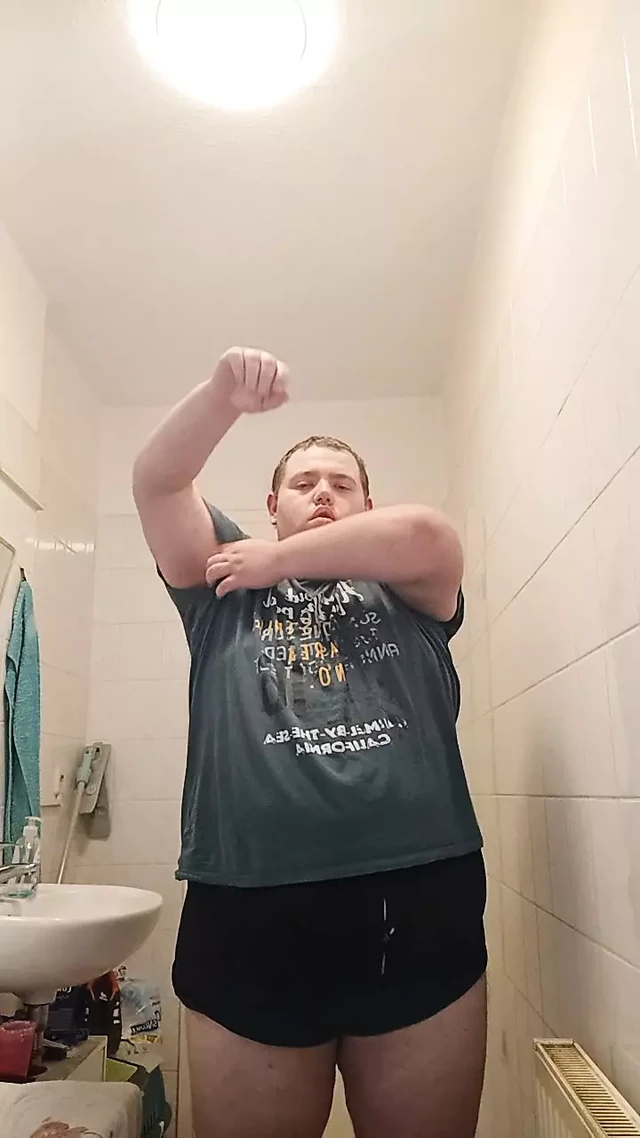 Horny self-jerked off