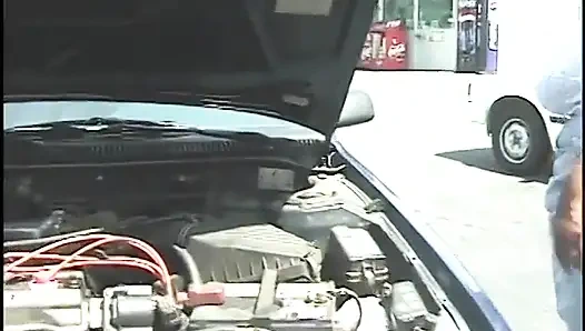 Black slut has enough meat to go round in this heavy gang bang