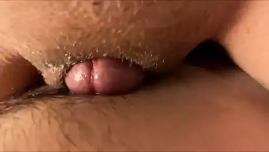 Grinding her hot wet pussy on my cock before riding it