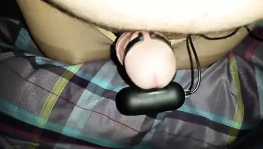Abspritzen mit Vibrator