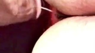 Bbw gets spit covered cock from behind