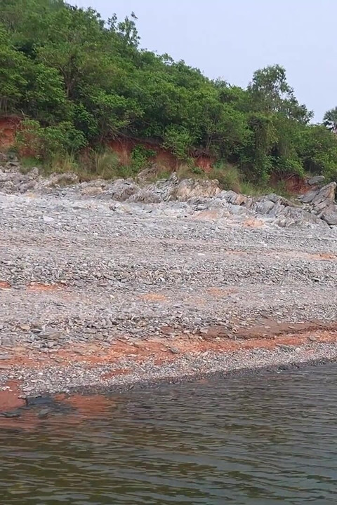 Couple Enjoy in River and Mountain