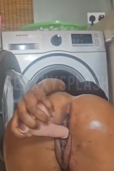 Having Fun in the Kitchen While Doing Laundry