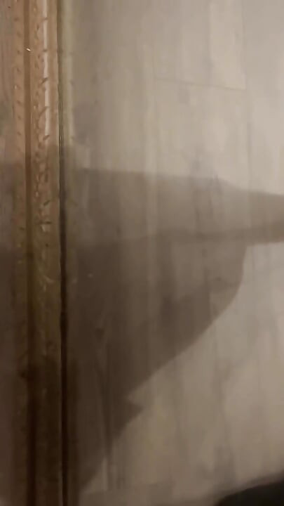 Big cock masturbation in the mirror