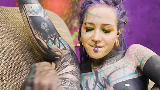 Inked Alt Teen Takes Full Anal Fisting - Balls Deep Ass Play, No Pussy