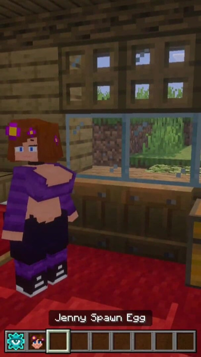 FapRock Minecraft Bedrock Jenny Mod - Jenny este aici! În Bedrock și are un model destul de interesant și niște țâțe frumoase ... | Clipul 1